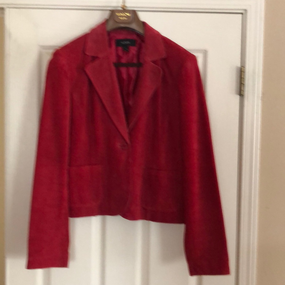 Women’s Red Swede Jacket